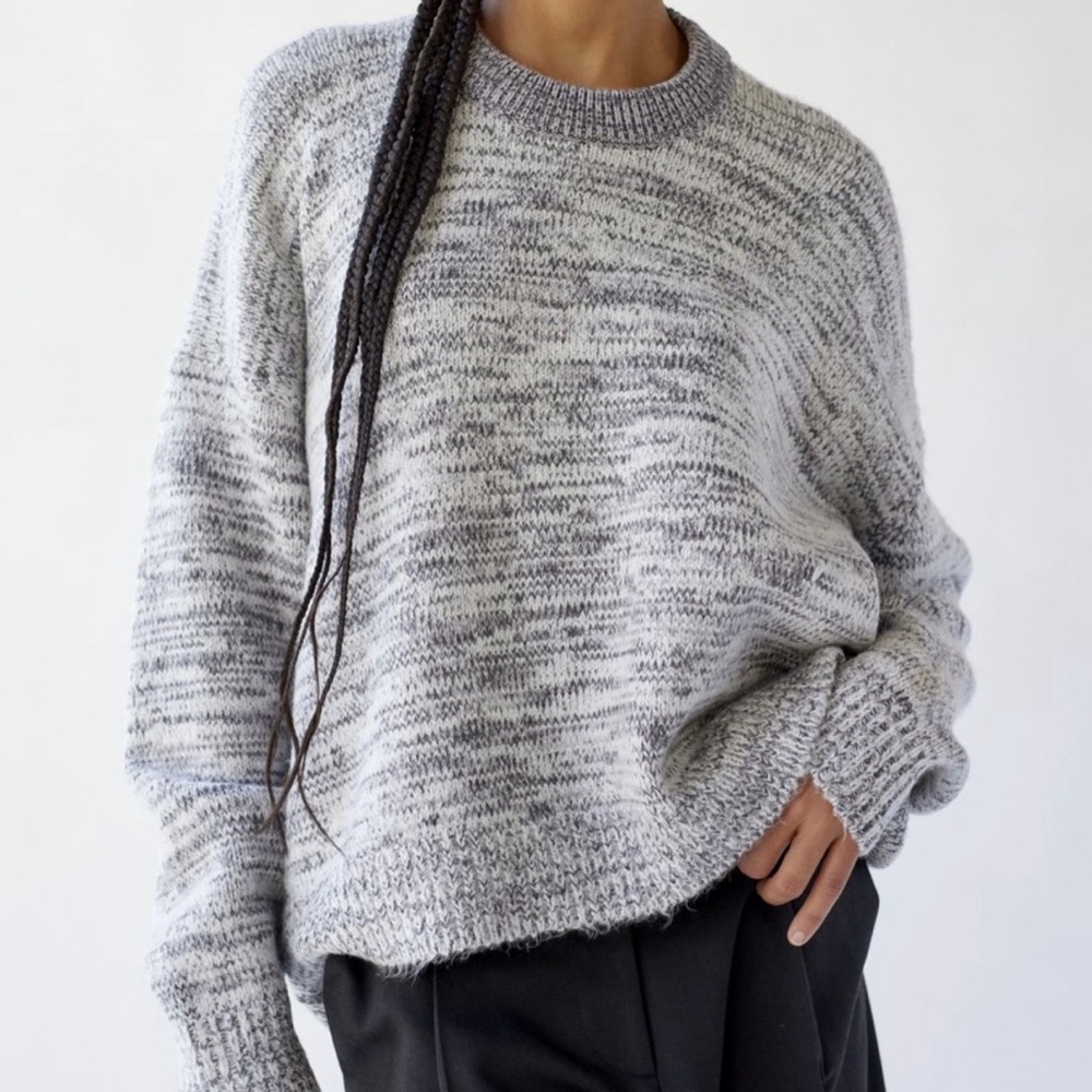 BDG Urban Outfitters Heathered Gray Crew oversized Neck Sweater